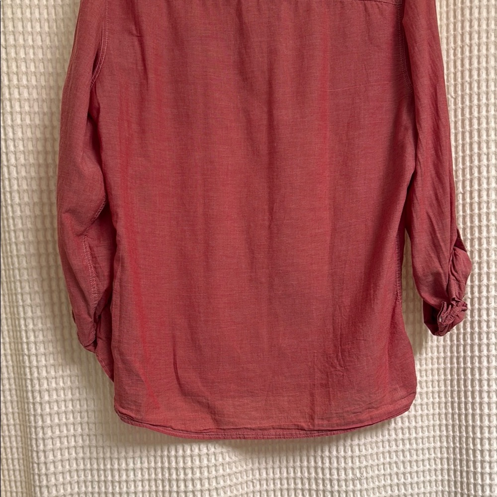 Divided Red Button-Up Shirt - Picture 8 of 8